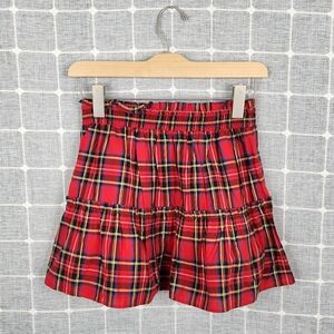 J. Crew Factory Crewcuts Red Plaid Tiered Skirt